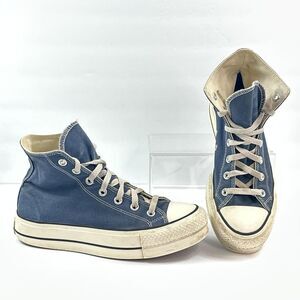 Converse Blue and White High-Top Sneakers